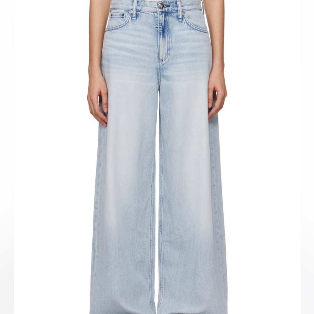 Rag & Bone - Featherweight Sophie High-Rise Full Length Ultra Wide Jeans - Picture 9 of 14